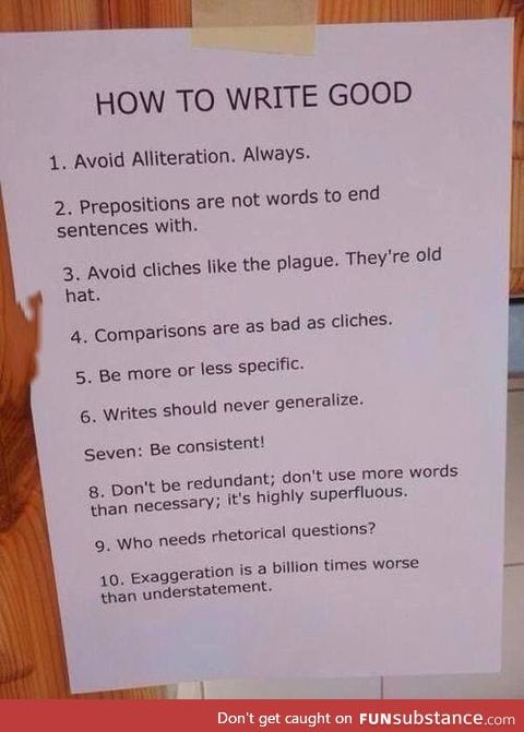 How to write good