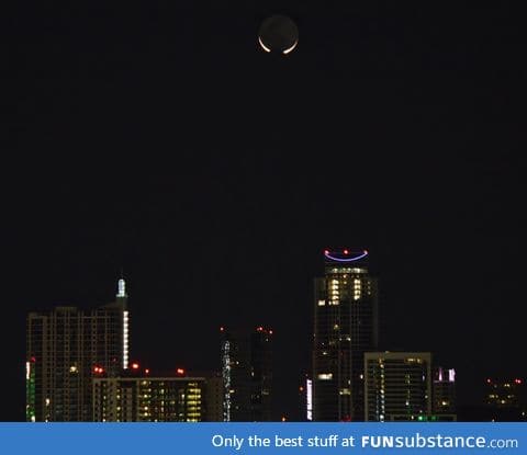 A small cloud made the Moon look evil