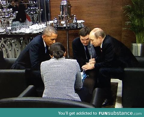 The most important meeting at the G20 summit in Turkey just took place in a hotel lobby