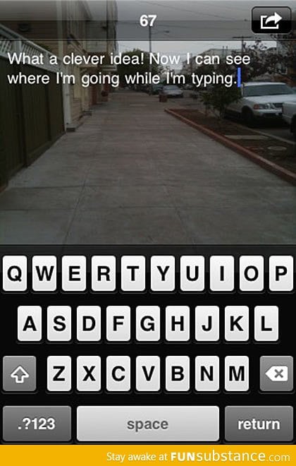 The most genius app ever created: Text while you walk