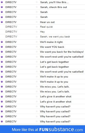 ....overly attached DirectTV....