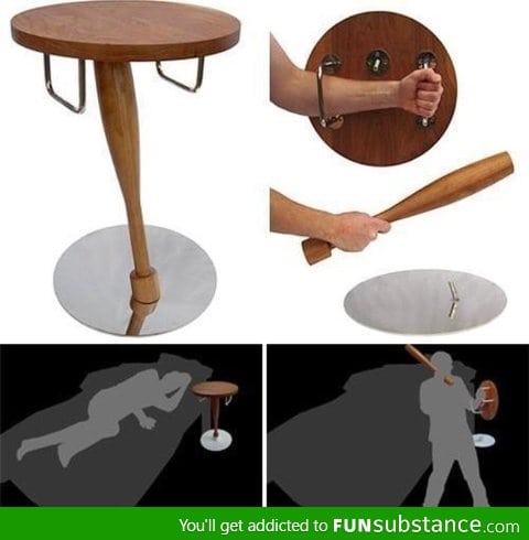 In case of zombies, grab table