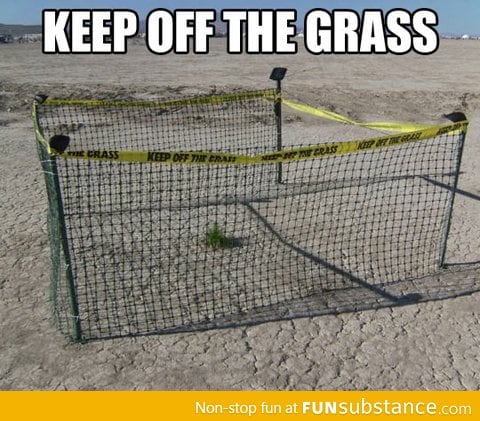 Stay away from the grass