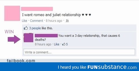 Romeo and Juliet relationship