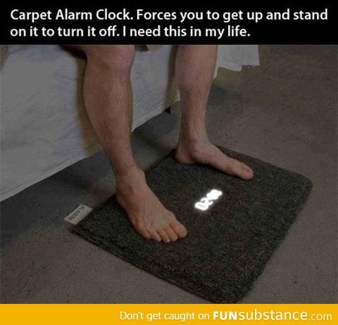 Carpet alarm clock