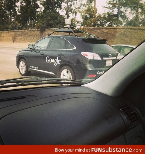 Saw a Self-Driving Google car today