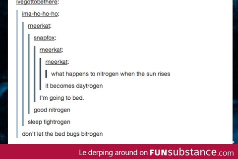 What happens to nitrogen when the sun rises?