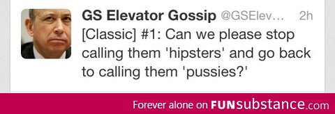 When did we start calling them hipsters?