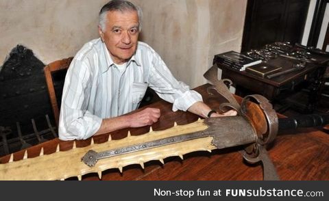 A sword made of a Sawfish's rostrum