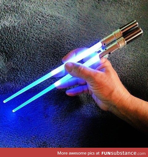 Lightsaber chopsticks everyone!