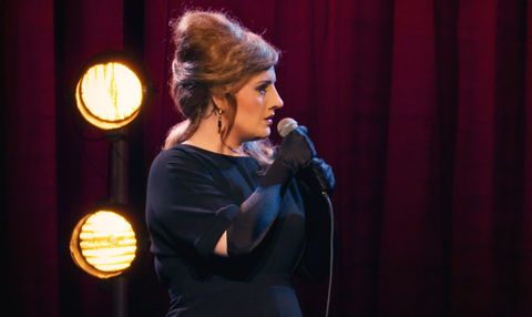 What happens when Adele pretends to be someone else on stage