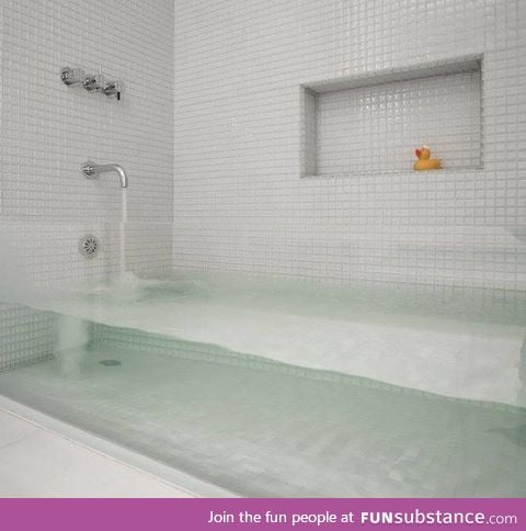 Clear bathtub