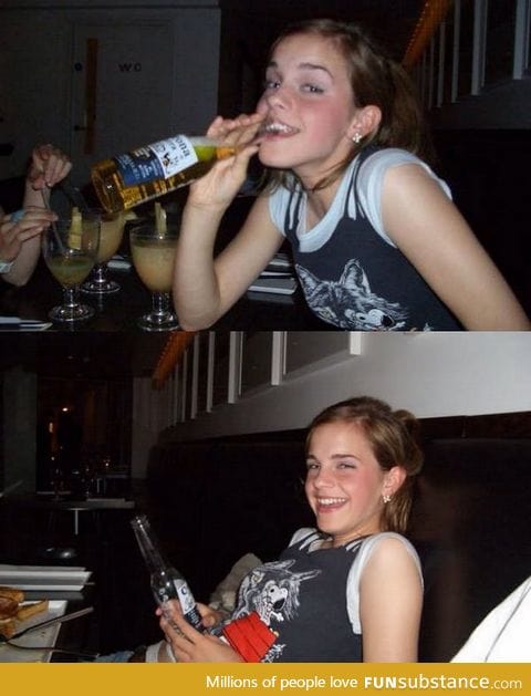 Ever wanted to see a drunk Emma Watson?