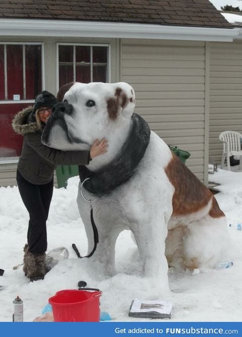 Impressive snow sculpture