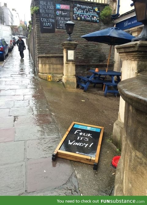 This sign outside a pub
