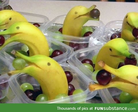 Who wants some banana dolphins?