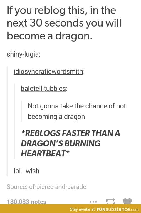 Upvote to become a dragon