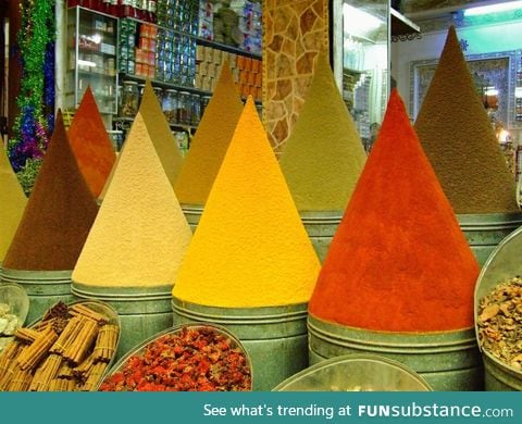 These piles of spice at a market in Marrakesh