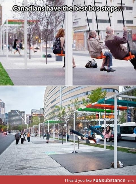 Bus stops in montreal