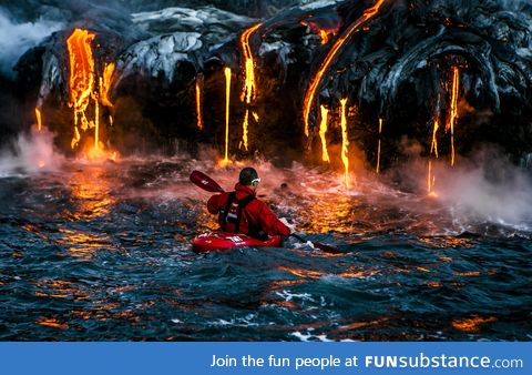 Kayaking + lava