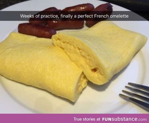 Creamy French omlette