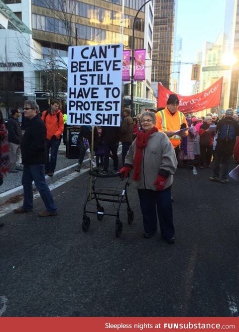 This lady's sign at the Vancouver Climate Change Rally