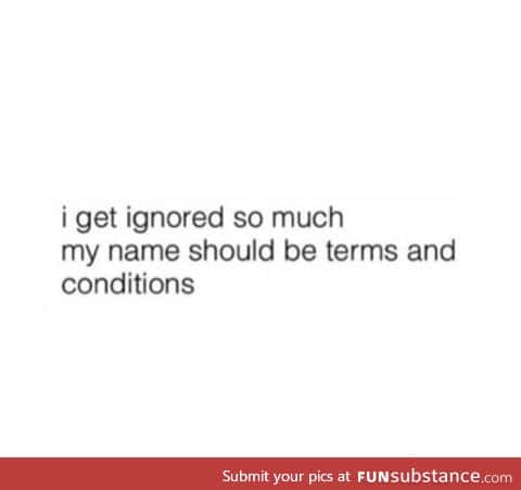 My name is terms and conditions