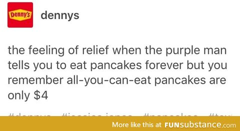 Denny's I am confused