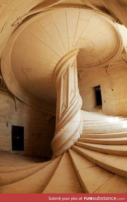 A staircase by Leonardo Da Vinci