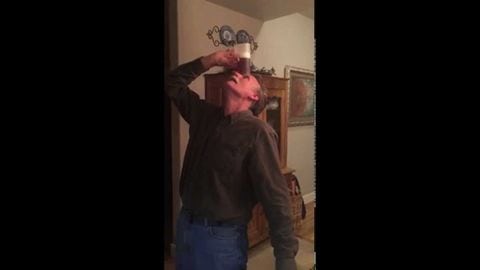 The most difficult way to drink a beer