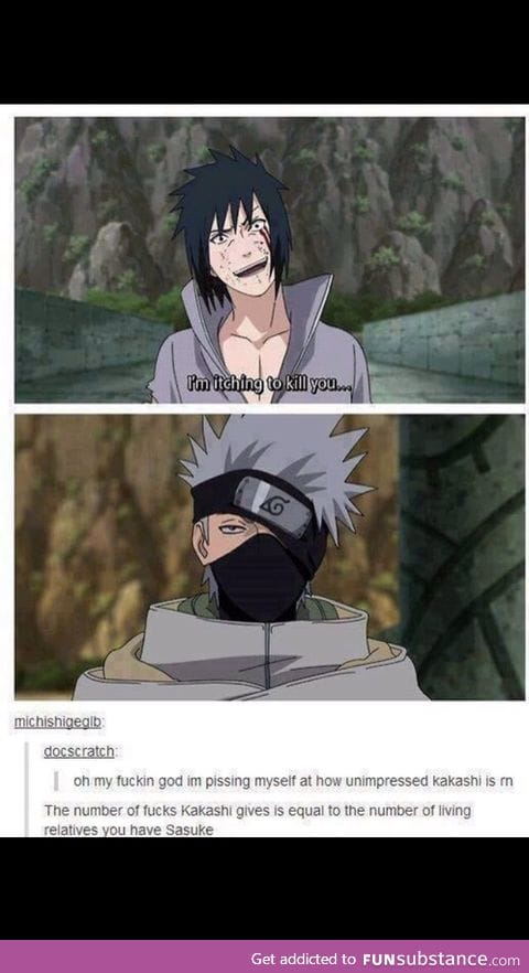 Kakashi isn't impressed