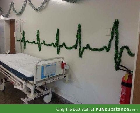 Christmas decorations at the hospital