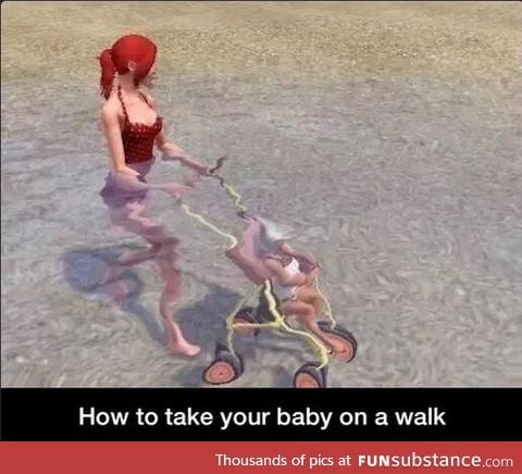 Talking a walk with your beloved baby