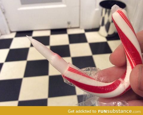 I have created art by sucking on a candy cane...