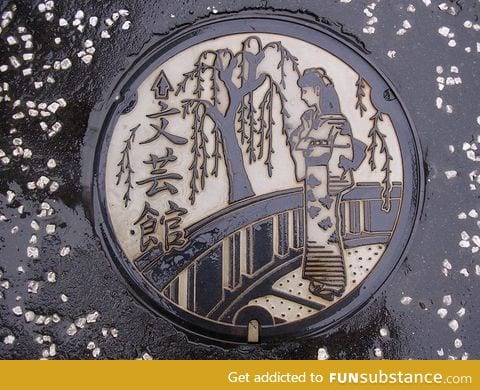 Manhole cover in Japan