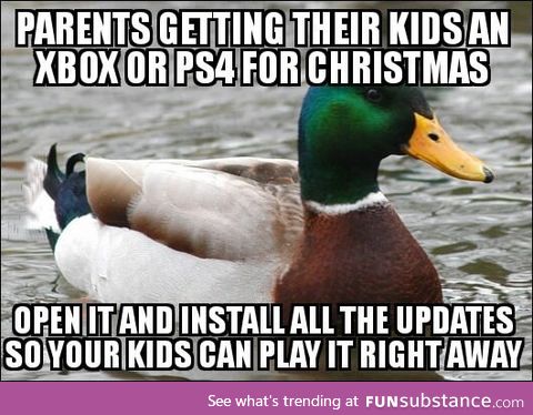 Parents buying their kid a console for Christmas