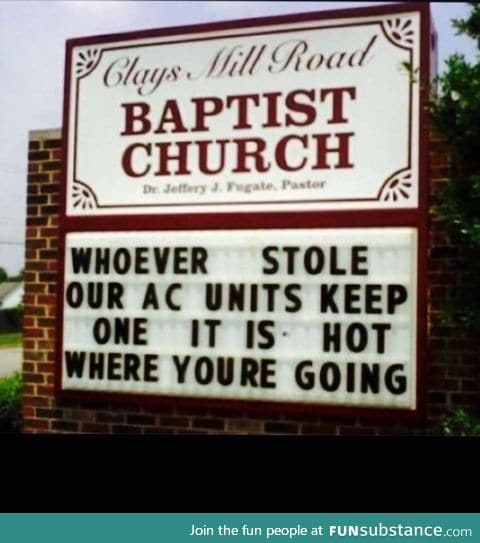 One of my favorite church signs