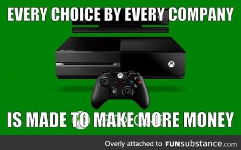 To all the people saying Xbox One's changes were just to increase sales