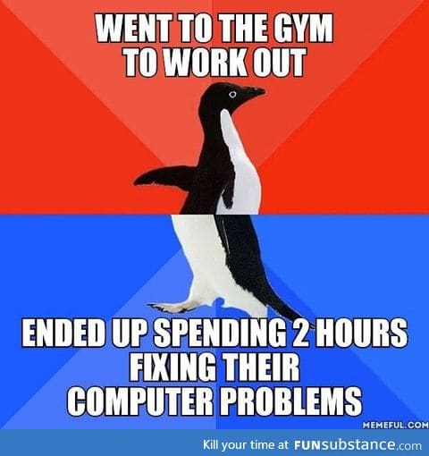 When a geek goes to the gym