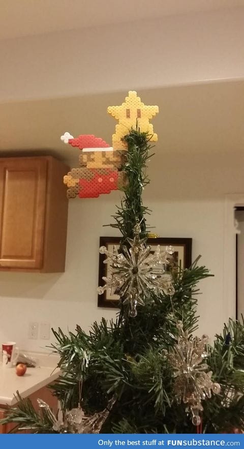 Hey, we need a star for this tree. Thanks, Mario!