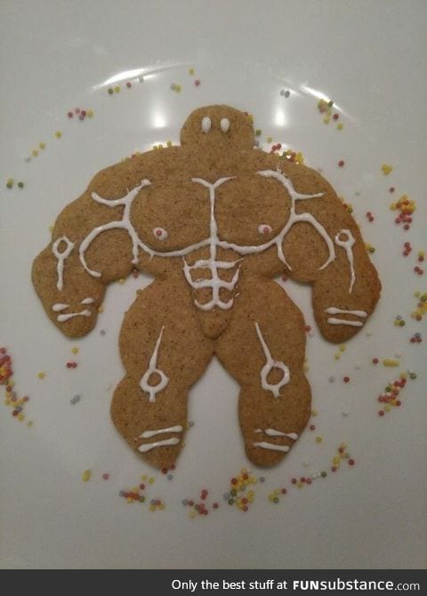 Gingerbread man buffed out