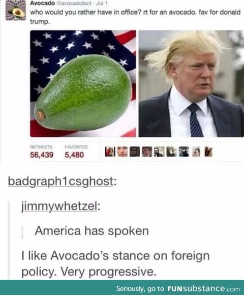 *singing* Peel the avocado, peel the avocado...