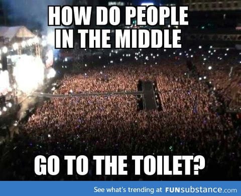 Or do you just not go to the toilet during a concert or festival?