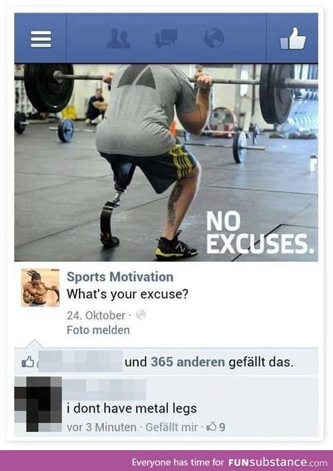 No excuses