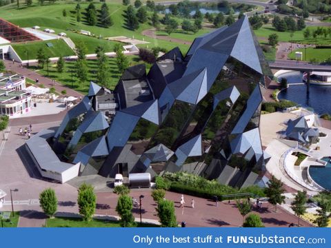 A building shaped like crystals