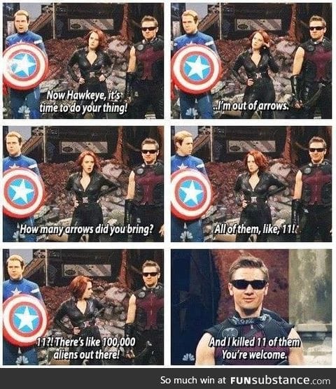 f*cking hawkeye