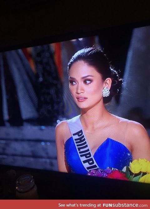 When you realize you just won Miss Universe2015 while your opponent is wearing the crown