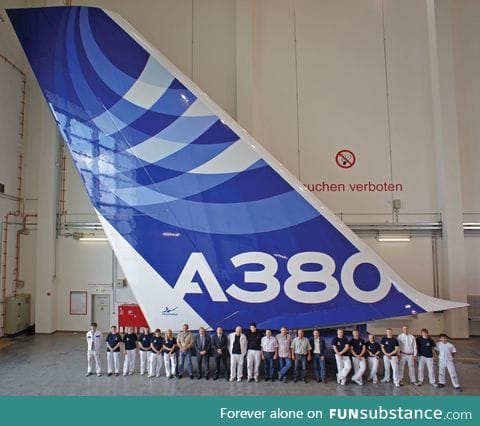 Perspective: The size of an A380's tail wing