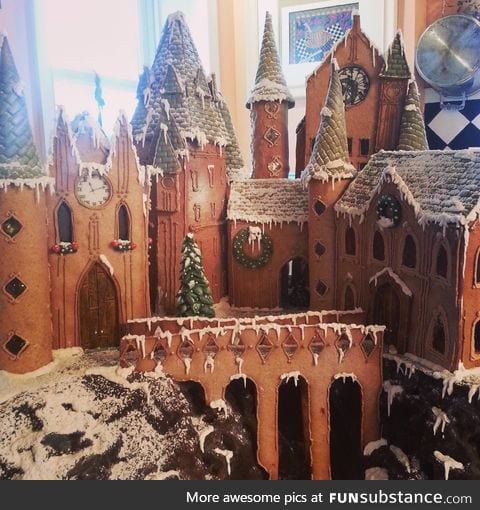 Hogwarts made out of Gingerbread