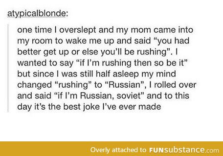 If I'm Russian, Soviet